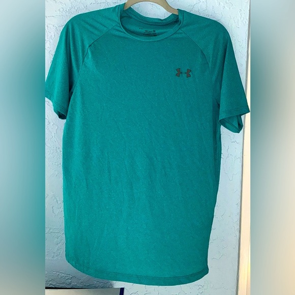 Men's Under Armour Teal Green Short Sleeve Performance Tee - Picture 1 of 11